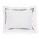 Grande Hotel Sham - White with Navy Embroidery, Boudoir - Frontgate