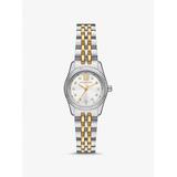 Michael Kors Petite Lexington Pavé Two-Tone Watch Silver One Size