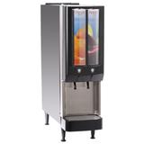Bunn JDF-2S Refrigerated Drink Dispenser w/ (2) 1 gal Bowls, Mixing, Unlit Display Graphics, 120v, 1-Gal. Bowls, Segmented Graphics, Silver