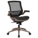 Flash Furniture BL-8801X-GG Swivel Office Chair w/ Mid Back - Black Mesh Back & Seat