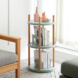 Latitude Run® 360° Rotating Bookshelf Wood in Blue/Brown, Size 32.87 H x 16.69 W x 16.69 D in | Wayfair 3C1C4229660E49179AD1AFDC91576C48