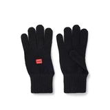 Wool-blend Gloves With Red Logo Label