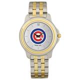 Men's Chicago Cubs Silver Dial Two-Tone Wristwatch