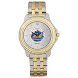 Men's New York Mets Silver Dial Two-Tone Wristwatch