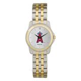 Women's Los Angeles Angels Silver Dial Two-Tone Wristwatch