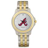 Men's Atlanta Braves Silver Dial Two-Tone Wristwatch