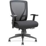"Lorell Fabric Seat Mesh Mid-Back Chair, Black, Each (Llr40204)"