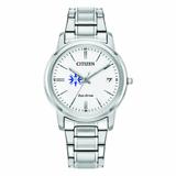 Women's Citizen Watch Silver Moravian Greyhounds Eco-Drive White Dial Stainless Steel
