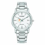 Women's Citizen Watch Silver Culinary Institute of America Steels Eco-Drive White Dial Stainless Steel