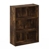 Foundstone™ Finoe 3-Tier No Tool Assembly Open Shelf Bookcase, French Oak Wood in Brown, Size 32" H x 23" W x 10" D | Wayfair