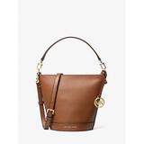 Michael Kors Townsend Small Pebbled Leather Crossbody Bag Brown One Size