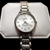 Coach Accessories | Coach Delancey Women's White Dial Silver Steel Strap Watch - 14502495 | Color: Silver/White | Size: Os