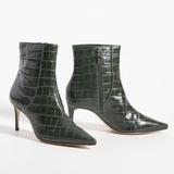 Anthropologie Shoes | Anthropologie Schutz Bette Green Croc Ankle Boots Size 9.5 | Color: Green | Size: 9.5