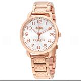 Coach Accessories | Coach Delancey White Dial Rose Gold Steel Strap Watch For Women | Color: Gold | Size: Os