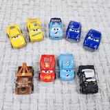Disney Toys | Disney Pixar Cars 9 Pc Metal Mini Racers Lightning Mcqueen Hudson Mater Cruz Cal | Color: Blue/Red/Yellow | Size: Osb