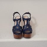 Jessica Simpson Shoes | Jessica Simpson Navy Dany Platforms. Size 6.5. | Color: Blue | Size: 6.5