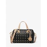 Michael Kors Grayson Small Studded Leather Duffel Crossbody Bag Black One Size