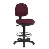 Office Star Products Mid-Back Drafting Chair Upholstered/Metal in Black, Size 52.0 H x 21.25 W x 24.75 D in | Wayfair DC800-80