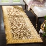 Safavieh Silk Road Hand-Tufted Wool Gold Area Rug Wool in Brown/Yellow, Size 48.0 W x 0.5 D in | Wayfair SKR213F-4