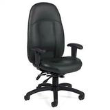 Global Furniture Group Tamiri Ergonomic Task Chair Upholstered, Leather in Black, Size 47.5 H x 25.5 W x 26.5 D in | Wayfair 4520-3 BK 479/579
