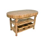 John Boos American Heritage Harvest Table Wood in Brown/Red, Size 36.0 H x 60.0 W x 30.0 D in | Wayfair CU-HAR60-N