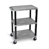 H. Wilson Company Commercial Book Cart Plastic in Gray, Size 34.0 H x 24.0 W x 18.0 D in | Wayfair WT34GYS