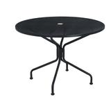 Woodard Mesh Iron Dining Table Metal in Black, Size 29.0 H x 48.0 W x 48.0 D in | Wayfair 190228 Finish: 75