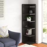 Wildon Home® Rogers 71" H x 19.5" W Corner Bookcase Wood in Brown, Size 71.0 H x 19.5 W x 15.75 D in | Wayfair 911381