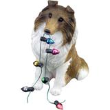 Sandicast Sable Collie Christmas Hanging Figurine Ornament Plastic in Brown, Size 3.25 H x 1.75 W x 2.75 D in | Wayfair XSO03201