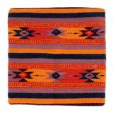 'Zapotec Stars' - Geometric Wool Patterned Cushion Cover from Mexico