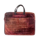Bamboo chenille and cotton laptop case, 'Iridescent Lands' (14 inch)