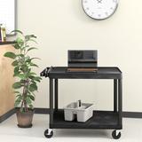 Luxor LP Carts Series Open Shelf TV Cart Plastic in Black, Size 27.0 H x 24.0 W x 24.0 D in | Wayfair LP27E-B