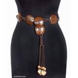 'Elephant March' - Hand Made Thai Coconut Shell Belt