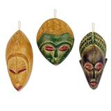 'Priests' (set of 3) - Handcrafted Wood Christmas Ornaments