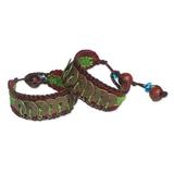 'Coins of Harmony' (pair) - Hand Crafted Good Fortune Wristband Bracelet