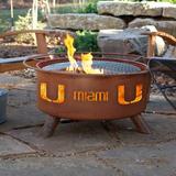 Patina Products Collegiate Series 16" H x 30" W Steel Outdoor Fire Pit w/ Lid Steel in Gray, Size 16.0 H x 30.0 W x 30.0 D in | Wayfair F225