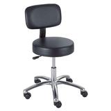 Safco Products Company Height Adjustable Lab Stool w/ Casters Fabric, Size 35.5 H x 23.0 W x 23.0 D in | Wayfair 3430BL