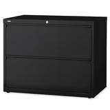 Lorell Fortress 2-Drawer Lateral Filing Cabinet Metal/Steel in Black, Size 28.0 H x 42.0 W x 18.63 D in | Wayfair 60554
