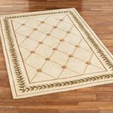 Floral Trellis Area Rug, 6'6" x 9'6", Ivory