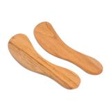 'Forest Gift' (pair) - Unique Wood Serving Utensil Spreader Knives