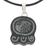 'Maya Strength of Union' - Hand Made Jade Pendant Necklace with Leather Cord