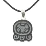 'Maya Wisdom' - Nahual Leather Pendant Jade Necklace