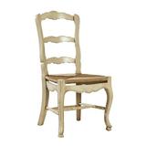 Furniture Classics French Country Solid Wood Ladder Back Side Chair Wood in Red/White/Brown, Size 41.0 H x 22.0 W x 20.0 D in | Wayfair 1144-LA