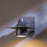 Hubbardton Forge Hood 1 - Bulb 6.8 H Outdoor Wall Lantern Aluminum/Glass/Metal in Gray, Size 6.8 H x 7.9 W x 9.6 D in | Wayfair 306563-08-CTO