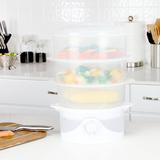 Kalorik 9.0 Quart Deluxe 3-Tier Food Steamer, Size 11.25 H x 9.5 W x 7.5 D in | Wayfair DG 33761
