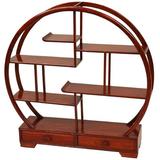 Oriental Furniture Mingei Display Stand Wood in Brown, Size 19.0 H x 19.0 W x 4.5 D in | Wayfair ST-PB107-H