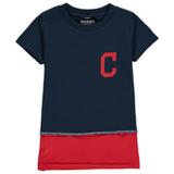 Girls Toddler Refried Apparel Navy/Red Cleveland Indians Sustainable T-Shirt Dress