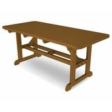 POLYWOOD® Park Dining Table Wood/Plastic in Brown, Size 29.25 H x 32.5 W x 70.0 D in | Wayfair PT3672TE