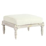 Ceylon Whitewash Ottoman with Cushion - Ballard Designs