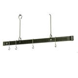 Enclume Premier Handcrafted Hanging Pot Rack Steel in Black, Size 20.0 H x 60.0 W x 1.0 D in | Wayfair PR1860 HS